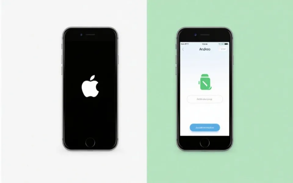 iOS与安卓安装流程差异示意图
